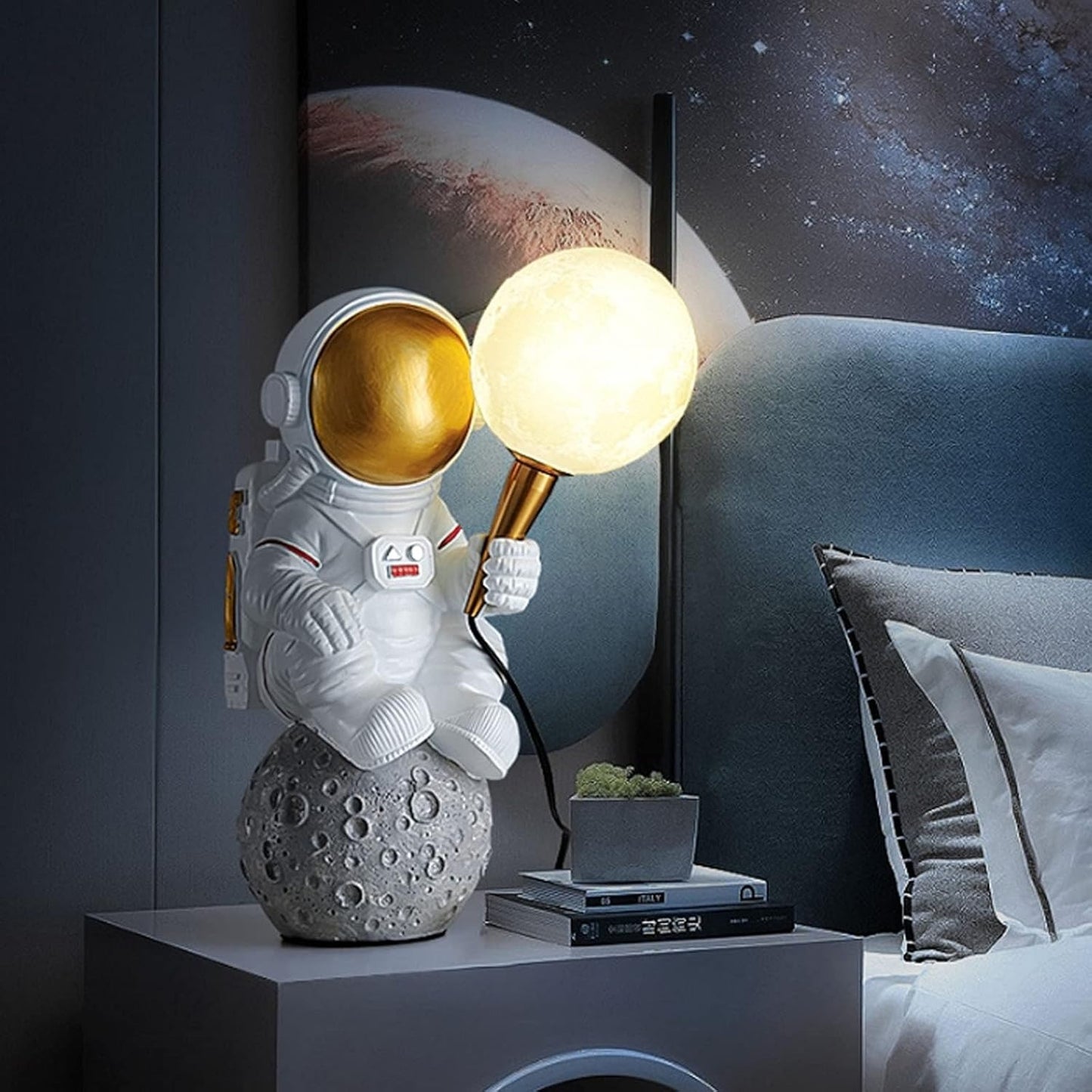 LAMPE DE TABLE ASTROME BLANC